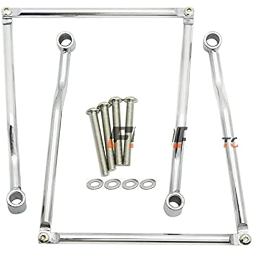 Barra de soporte para alforjas para motocicleta Yamaha V-Star, Drag Star, Virago, Royal Star y Wild Star - Cromo/Negro miniatura 4