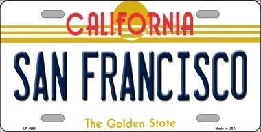 San Francisco California Novelty Metal License Plate Vintage TIN SIGN Size: Approx.6x12 inch