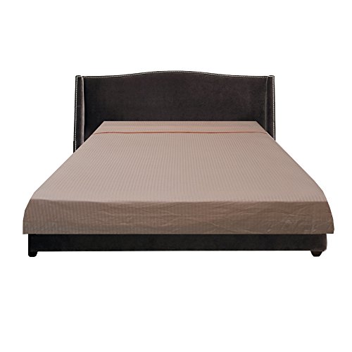 Image of (1 Flat Sheet Only,Peach Stripe , Full XL) 100% Egyptian Cotton Luxurious 600 Thread Count