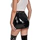 Rock Damen kurz Leder Minirock Damen sexy Wetlook PU Lederrock Damen Wetlook Rock Latex Rock Damen kurz Lackleder sexy offener Rock Erotischer kurzer Rock mit Reißverschluss Clubwear Party（L）
