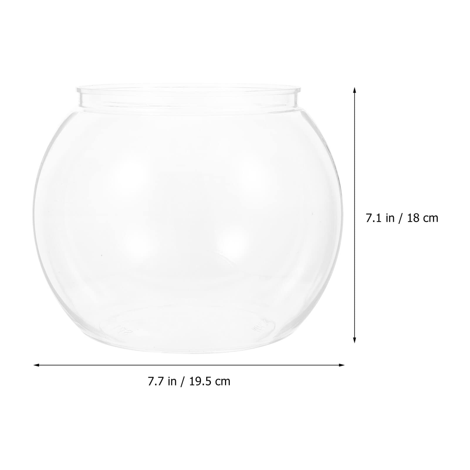 Alipis Plastic Goldfish Bowl: 8.65 X 8.65 in Clear Round Fish Tank, Unbreakable Goldfish Tank - Image 2