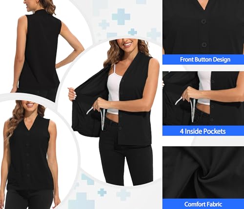 Mastectomy Shirts with Drain Pockets V-Neck Open Front Breast Cancer Shirts for Women Post Mastectomy Must Haves2