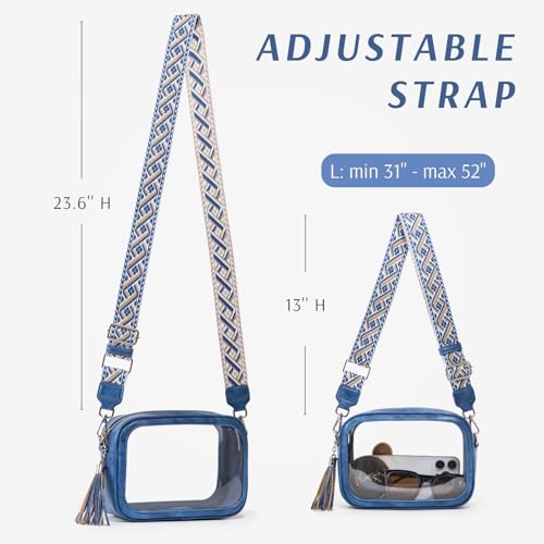 Image of Unilily Clear Bag for Stadium Events, Clear Purse Stadium Approved Crossbody Bag for Concerts Sports Festivals Events Women