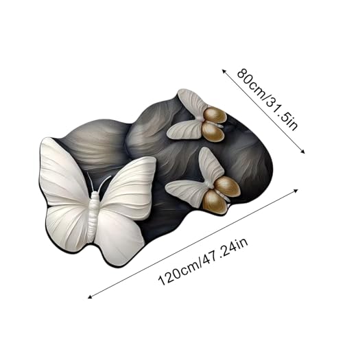 Tapis papillon 3D effet réaliste pour sol de chambre à coucher - 6