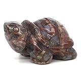 Forma: Tartaruga Tartaruga tartaruga statua scultura in pietra naturale pietra preziosa animale figurina decorazione domestica 1pc, Texas Blue Opal