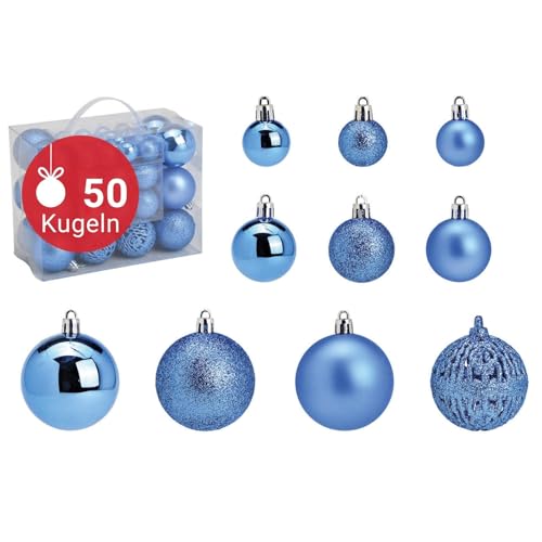 WOMA Christbaumkugeln Set Königsblau & 22 weiteren Farben - 50er &...