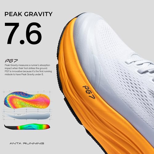 Image of ANTA Men's PG7 Running Shoes Cushioning Comfortable Breathable Athletic Workout Gym Cross Trainer Sports Sneakers