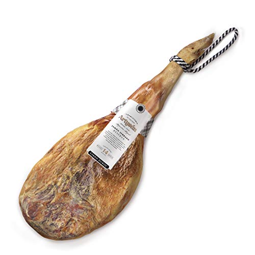 Artysan - Jamón Serrano Reserva Duroc | 7 kg Aprox. | Jamón + Cuchillo + Jamonero | Cerdos Criados en Granjas Propias | Curación  14 Meses | Raza Duroc | Hecho en España