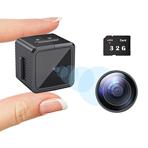Hidden Camera 1080P Spy Camera Yoroshi Nanny Cam with Motion Detection Mini Spy Camera with Night Vision Hidden Cameras for Spying with 32GB SD Card Mini Camera for Indoor and Outdoor (No Wi-Fi)