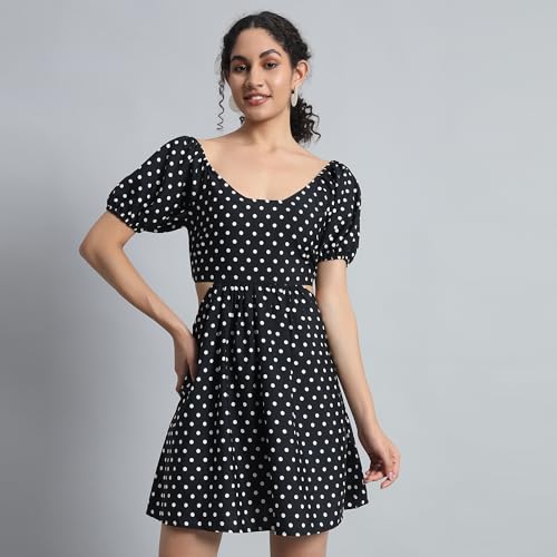 Image of Mehrang Fashion Western Dress || Stretchable Solid Sleeveles Frill Dress for Women || Western Dresses for Women || Dress for Women|| Summer Short Dresses for Women