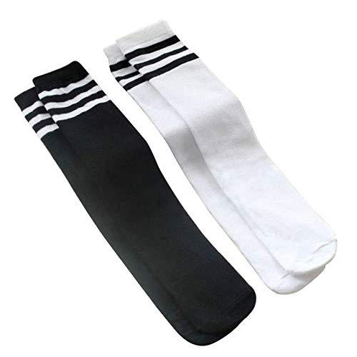 V Tower Soccer Socks Youth Boys,Kids Football Socks, Sport Team White Black Knee High Socks For Youth Boys Girls Kids, Best For Running,6 Pairs Soccer Socks For Kids (7-12 Years Old) #TOP5