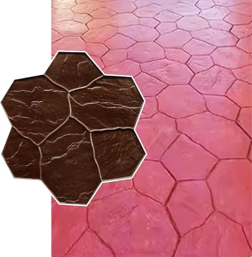 Tapete de estampado de hormigón marrón textura pizarra moldes de cemento para suelo