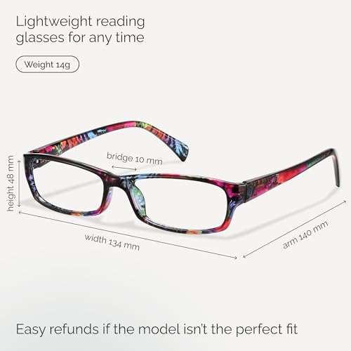 Image of Gaoye Reading Glasses for Women, 6 pack Fashion Readers for Women Men Spring Hinge Eye Glasses, Blue Light Reading Glasses