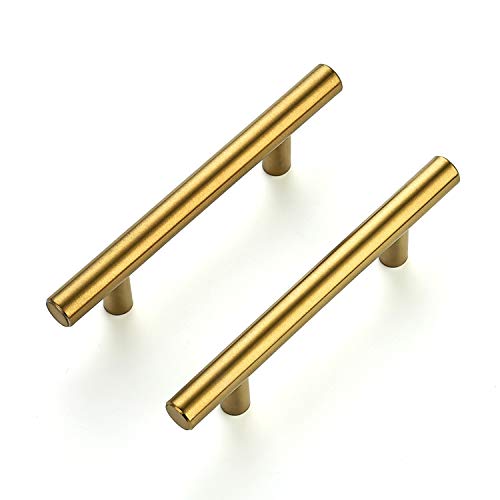 Image of Ravinte Cabinet Handles, Brushed Brass,5 inch Length,3 inch Hole Center,30 Pack