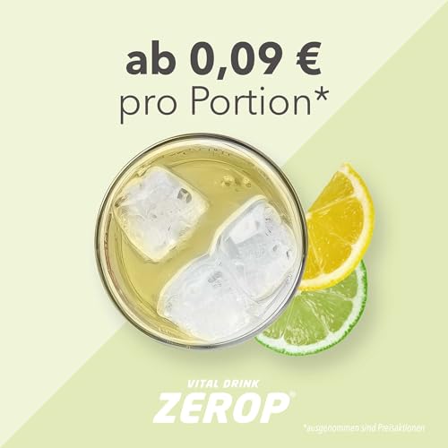 Best Body Nutrition Vital Drink ZEROP® - Zitrone-Limette, Original Getränkekonzentrat - Sirup - zuckerfrei, 1:80 ergibt 40 Liter Fertiggetränk, 500 ml