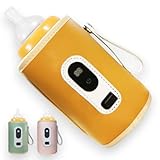 HapiChil 快適 ミルクウォーマー 【保育士セレクト】 持ち運び USB給電 デジタル温度調整 哺乳瓶ウォーマー 日本語説明書 付き (ゴールデンイエロー)