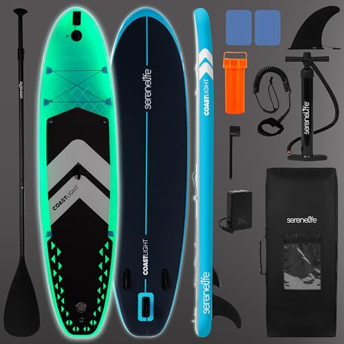 Paddle Gonflable Adulte SereneLife 305x81 cm avec LED pour Lac