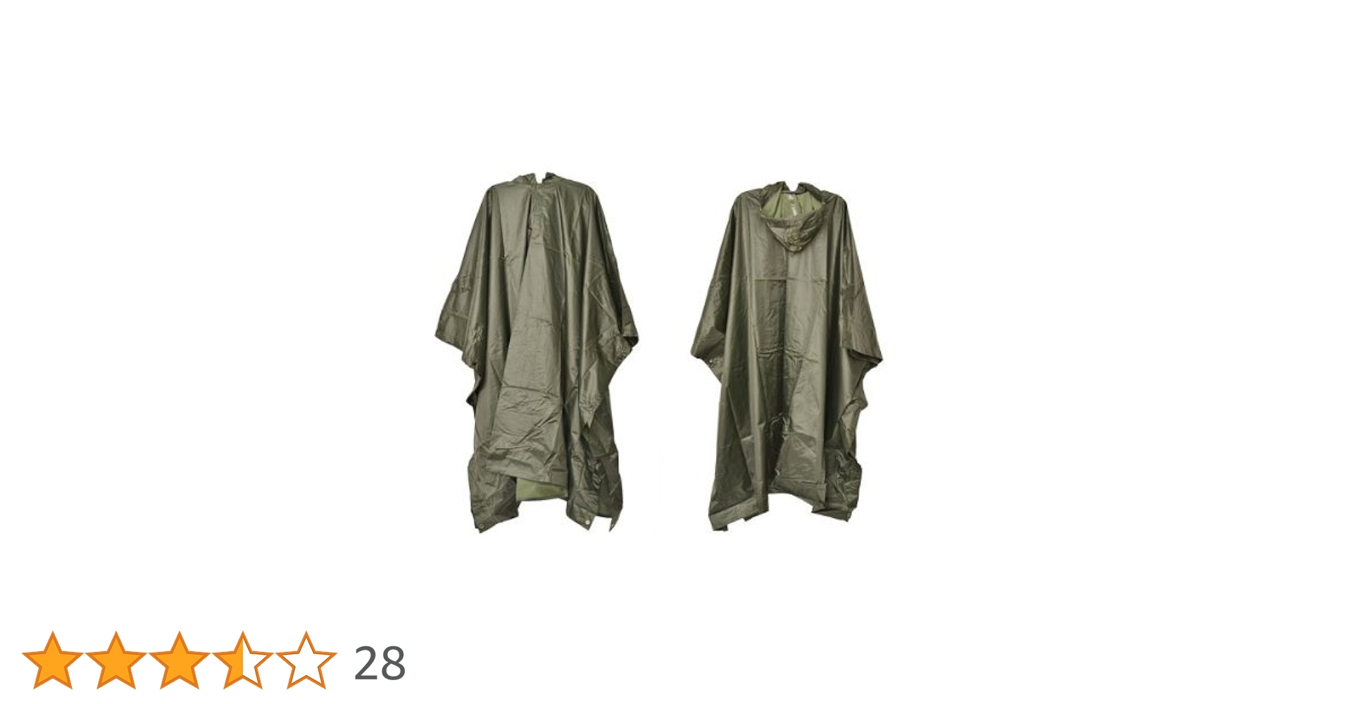 Amazon | ミリタリー ナイロンポンチョ レインコート 雨具