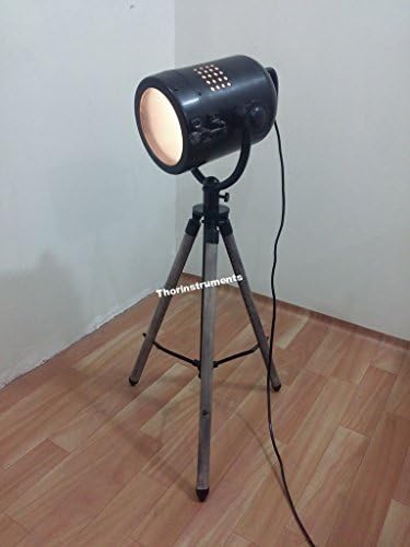 THOR INSTRUMENTS Nautical Classical Photography Spotlight Table LAMP Collectible SEARCHLIGHT Tripod Rustic Vintage Home Decor Gifts image 5