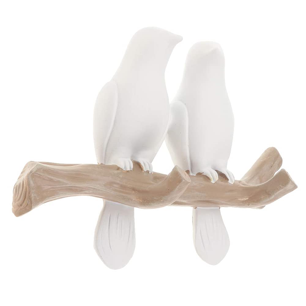 IXMLDAXD Coat rack， Branch Holder Bird Hook Clothes Creative Wall Animal Coat Rack Row Key Holder-2 Birds