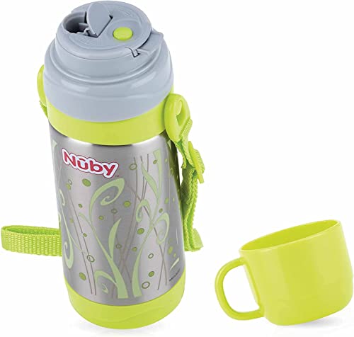 Nuby Stainless Steel Bottle Flask with Cup, Red, 8.6 cm x 23.1 cm - Image 3