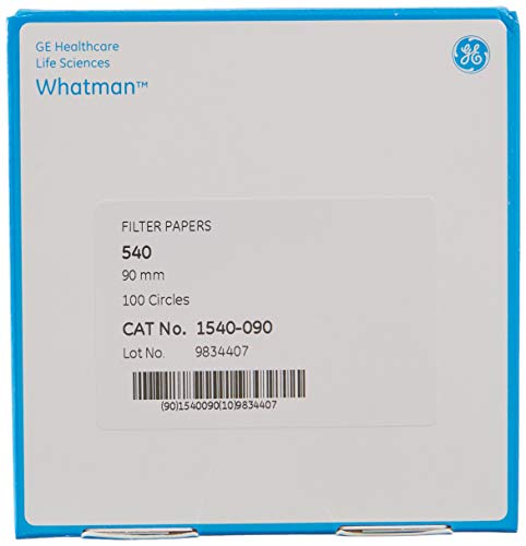 Image of GE Bio-Sciences 1540-090 Cellulose Filter Paper, Circles, Hardened, Ashless Grade 540, 90 mm Diameter (Pack of 100)