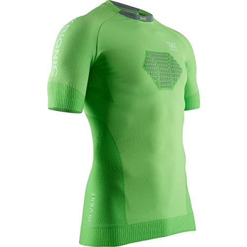 X-Bionic IN-RT00S19M Camiseta de Correr de Manga Corta para Hombre, Amazonas Green/Anthracite, S
