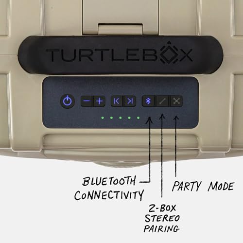 Image of Turtlebox Original Gen 3: Portable Outdoor Bluetooth Speaker - Ultra-Loud (120dB), Waterproof (IP67), Rugged, Impact-Resistant, 3-Day Battery | Party Mode: Unlimited Pairing for Stereo Sound, Tan