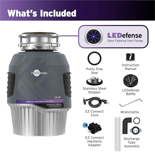 INSINKERATOR Evolution 1.0HP LED Garbage Disposal & Antimicrobial Flange - image 7