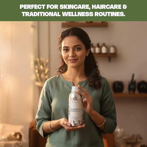 Image of VedaOils Nagarmotha Essential Oil 100ml | 100% Pure, Natural & Undiluted Oil for Skin & Hair Care | Therapeutic-Grade Cyperus Scariosus Oil