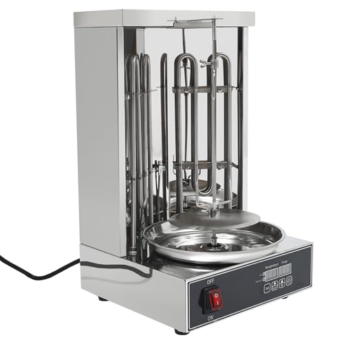 NaMaSyo Vertikaler Dönergrill 220V 3000W Elektrogrill Döner-Vertikal Schaschlik-Grill Vertikalgrill Gyros Grill Einstellbare Temperatur für Döner, Gyros, Schaschlik Kebab – Bild 6