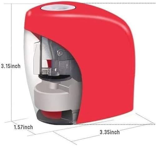 Miniatura 2 de JITEM Sacapuntas sacapuntas eléctrico portátil y automático, funciona con pilas, suministros escolares para estudio y dibujo para oficina en casa,