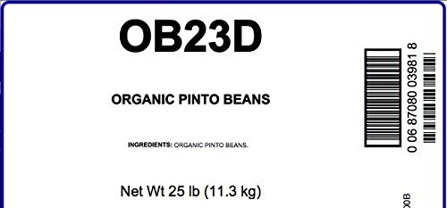 Organic Pinto Beans, 25 Pound Box