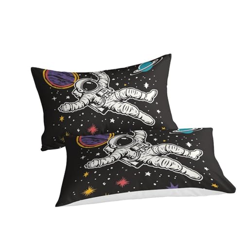 Parure de lit astronaute 3D microfibre douce housse de couette garçon - 3