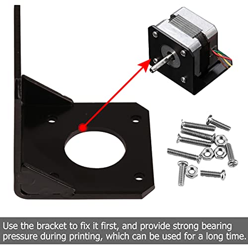Stepper Motor Mounting Bracket, 6Pcs Steel Motor Mounting Nema17 Bracket, With Mounting Screws #TOP4