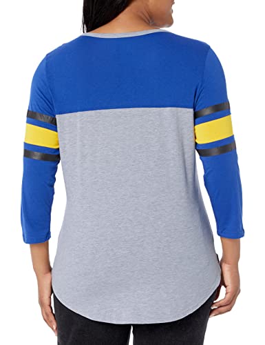 Image of Ultra Game Women's NBA Official Standard T Raglan Baseball 3 /4 Long Sleeve Tee Shirt