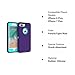 MXX Case Compatible with iPhone 8 Plus iPhone 7 Plus Heavy Duty Cover with Screen Protector,Purple/Light Blue