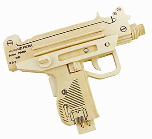 Black Temptation Atractiva del Rompecabezas 3D del Juguete Educativo de DIY 3D estereoscópica Puzzle, Uzi Pistola