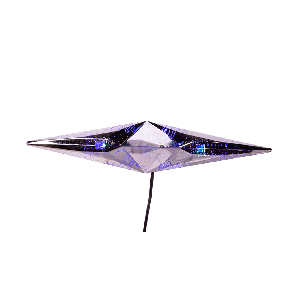 Kurt S. Adler Kurt Adler Cimier de Sapin de Noël Scintillant RVB 18 lumières 20,3 cm Multicolore