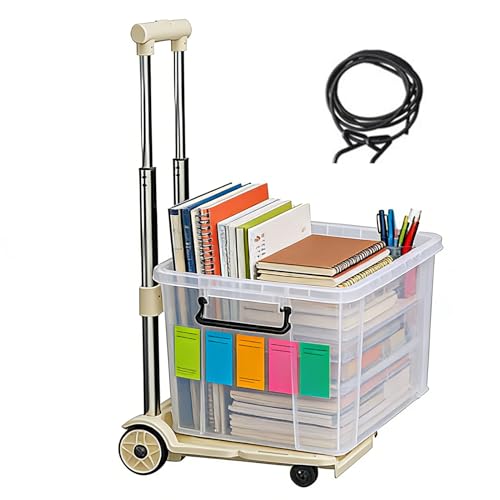 Design ergonomico e pieghevole: spostare scatole di generi alimentari Questo carrello a mano presenta un'impugnatura ergonomica e un design pieghevole, garantendo una movimentazione senza sforzo e un facile stoccaggio. La sua struttura sottile e compatta si adatta a spazi ristretti, rendendola ideale per organizzare aree ristrette come armadi o bagagliai di auto, migliorando al stesso la portabilità e la comodità durante il trasporto