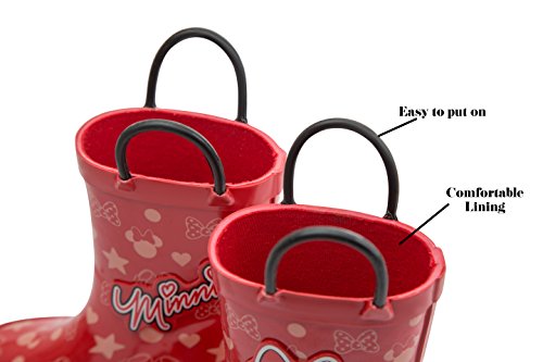 Disney Minnie Mouse and Mickey Mouse Rubber Rainboots - Waterproof - Easy-on - Toddler and Little Kids Sizes - Boys, Girls3