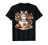 Autumn Tea Cup Fall Kitten Gifts For Coffee Lovers