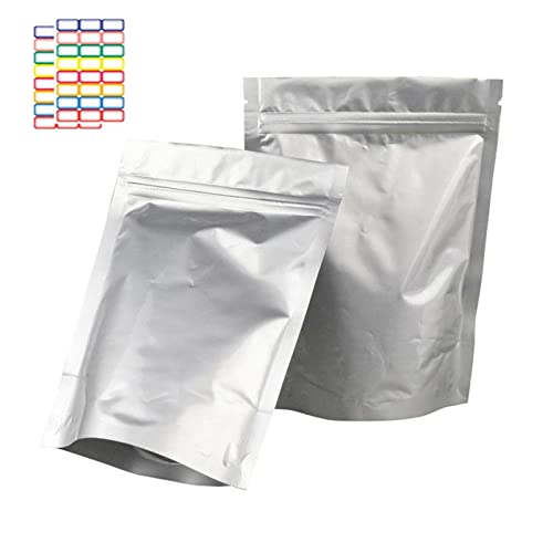 FWKTG 100 Pack Mylar-Beutel Aluminium-Folie Ziplock wiederverschließbare Lebensmittel Lagerung Beutel (Size : 18x26cm (7x10Inch)) Cover