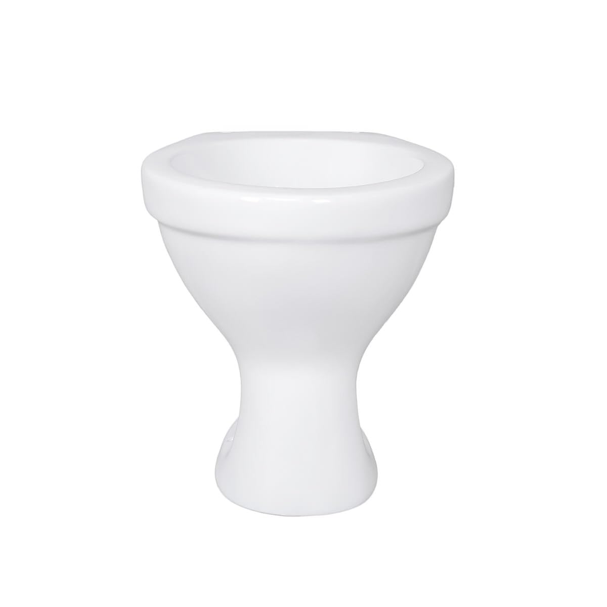 Belvit Inodoro de pie con descarga profunda, blanco | Inodoro de pie, salida horizontal, sin cisterna, de pie en el suelo, cerámica