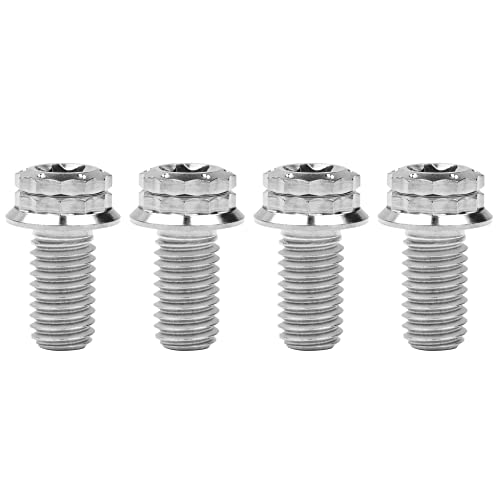 Image of Titanium Flange 12 Point Head M8 x15 20 25 30 35 40 45 50 55 60 65mm Screw Bolt Pack of 4 (M8x15mm, Normal Titanium)