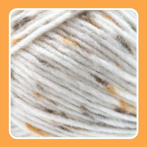 Image of 2 Pack Wool Blend Yarn, 2x3.5oz / 285yds, #3 DK, 20% Wool 80% Acrylic, Variegated, Single-Ply Soft Crochet & Knitting Wool Yarn for Sweaters, Scarves, Hats (Buttercream)
