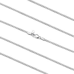 FaithHeart Mens Black/Silver/Gold Stainless Steel Flat Box Link Chain Necklace, Stylish 2/4/6/8mm Width Box Chains Necklaces for Men Non Tarnish Hip Hop Chain Jewelry Gifts,14"-30" Length 28