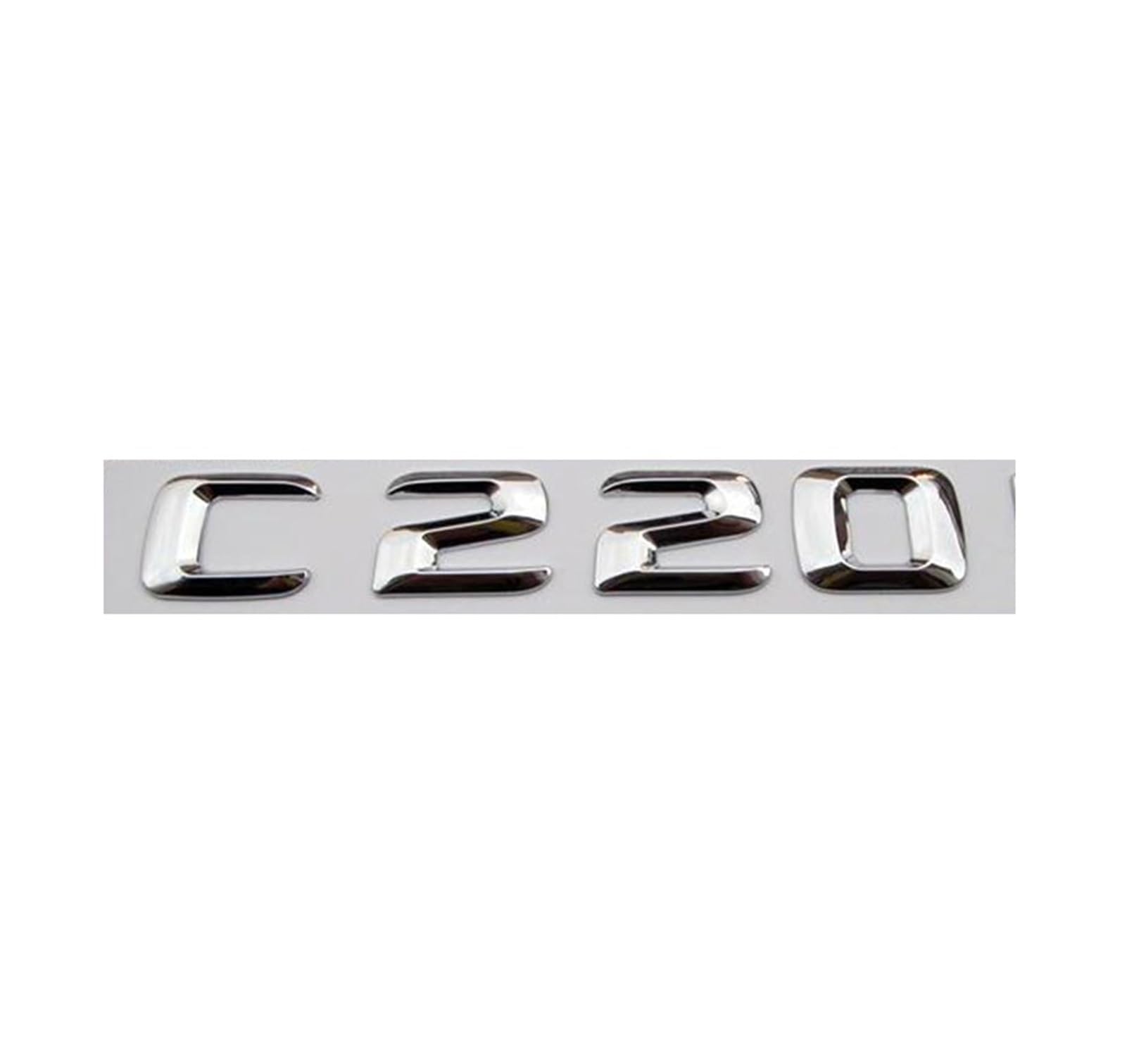 3d Chrome Car Letters For C63 C180 C200 C220 C260 C300 W205 W204 W203 Trunk Emblem Logo Stickers Accessories(C220)
