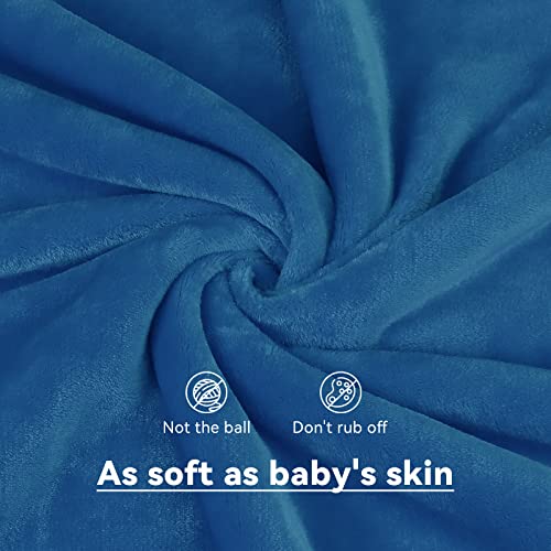 Fleece Light Blue Throw Blanket For Couch Cozy Soft Blankets & Throws Lightweight Fleece Fall Fuzzy Blanket Couch Chairs Sofa Bedroom Living Room 40X50 Inch Boys Girls Adults Student #TOP4