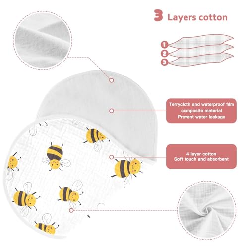 vvfelixl Cute Funny Bumblebee Burp Cloths for Baby Boy Girls Baby Washcloths Burp Rags 1 Pack3